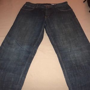 Dark blue denim jeans